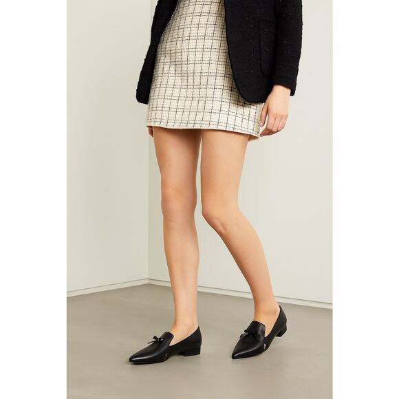 Cole Haan Black Leather Shoes Loafer Size 6B Viola Skimmer Slip On Pointed Toes - Picture 2 of 12